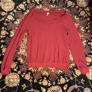 Red long sleeve shirt